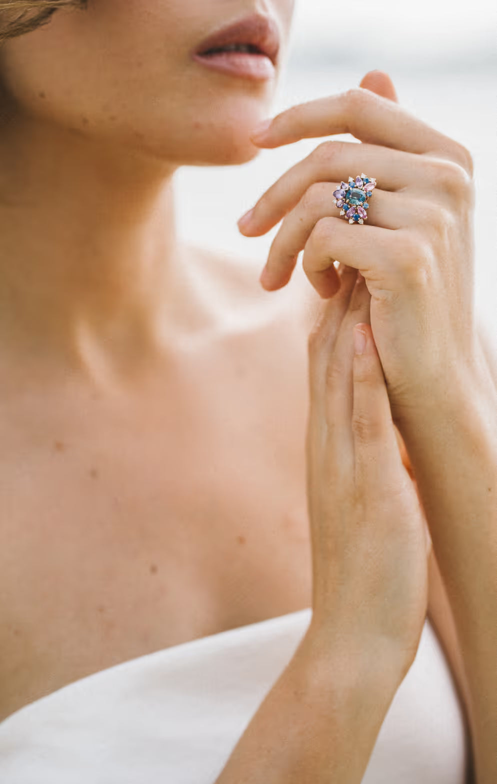 Indigo Bloom color blossom ring bonnot paris