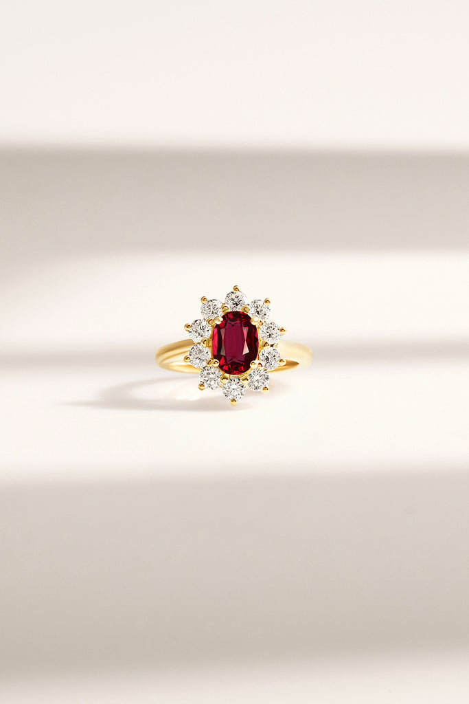 Bague Rubis or jaune