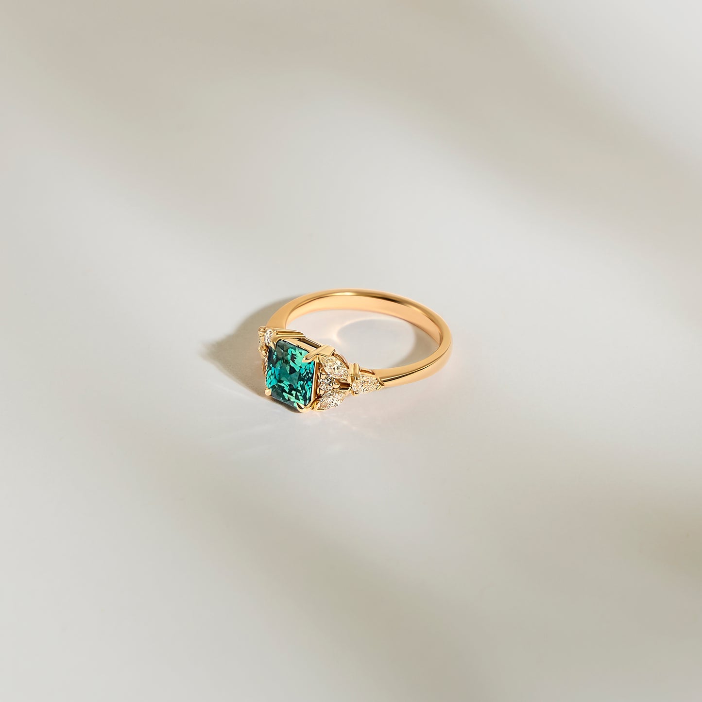 Bague Art-déco Saphir Teal