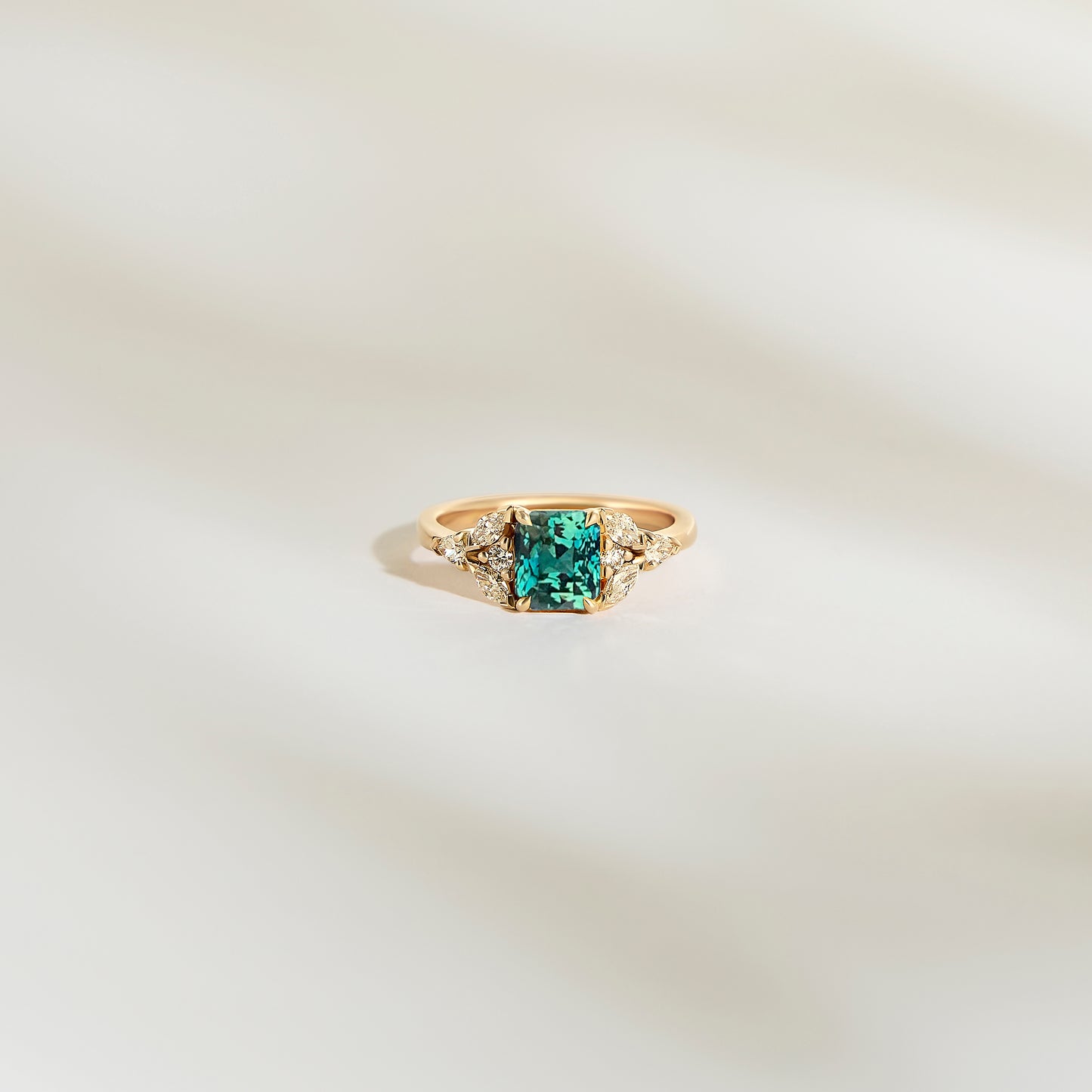 Bague Art-déco Saphir Teal