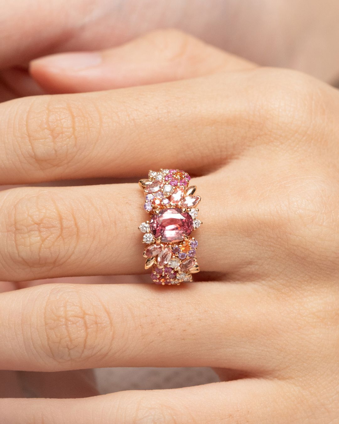 bague de fiançailles saphir padparascha