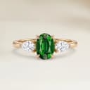 Ring mit Schultern Ovaler Turmalin 1,47 kt