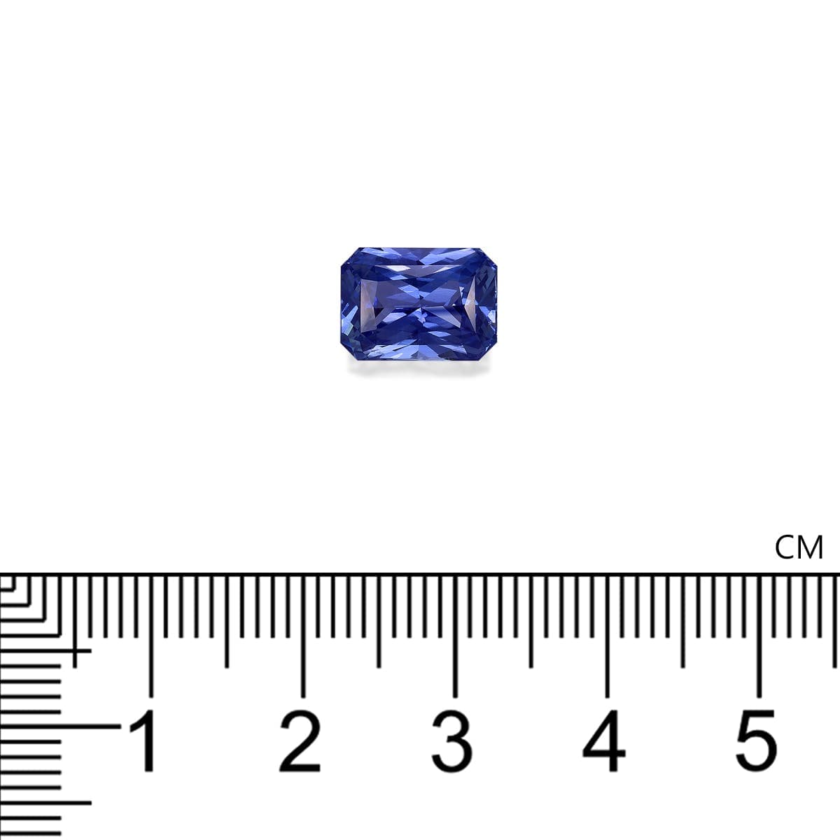 Saphir Bleu Rectangle de 4,13ct
