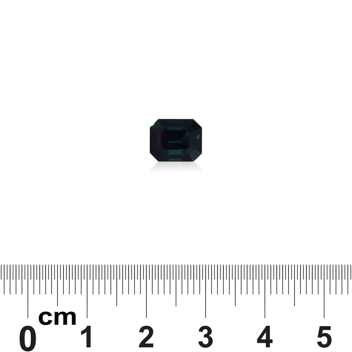 Saphir Teal Rectangle de 4,04ct