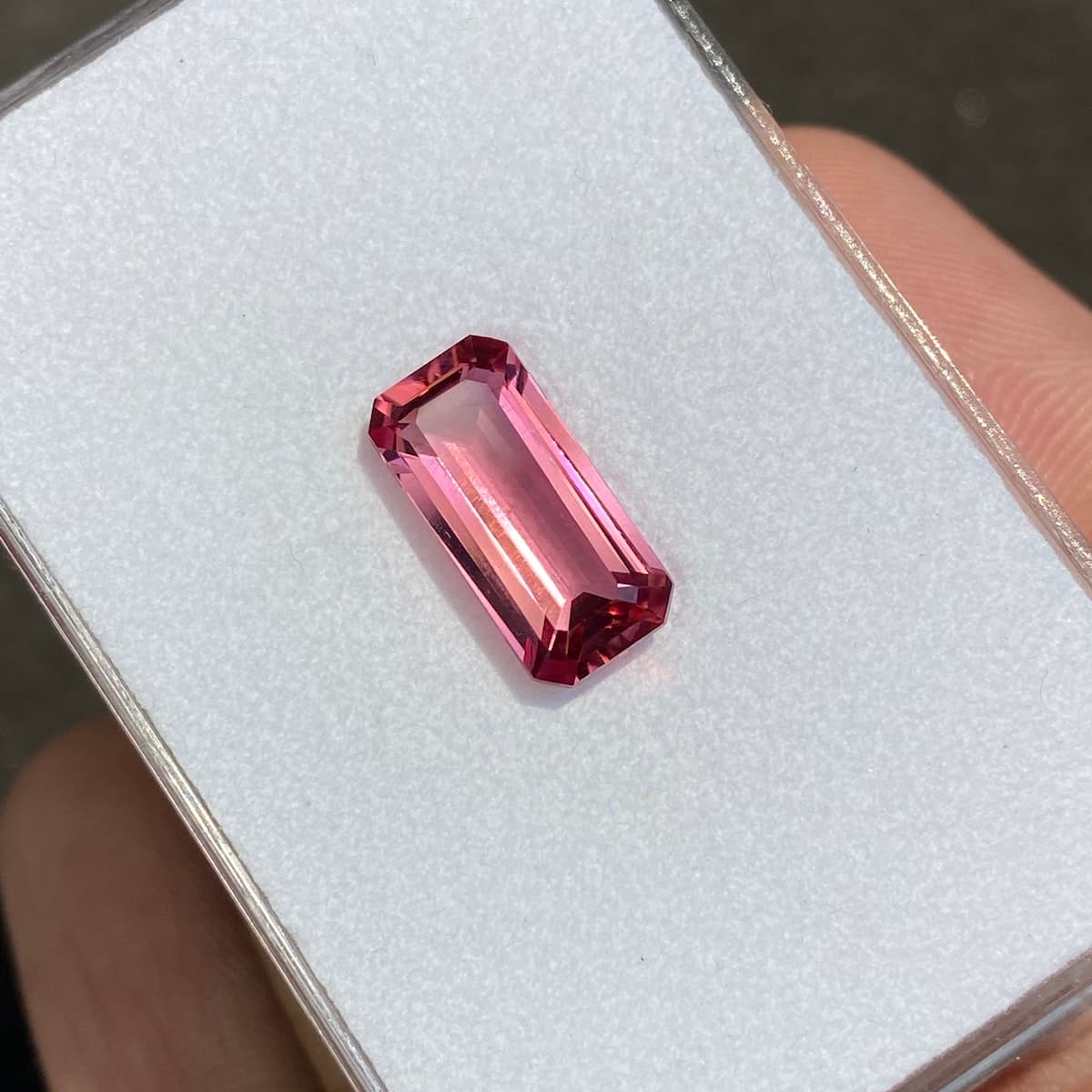 Pinke Turmalin Rechteck 3,95 ct