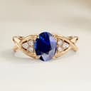 Bague Moderne Saphir Bleu Ovale de 1,26ct