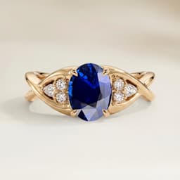 Moderner Ring Blauer Saphir Oval 1,26ct