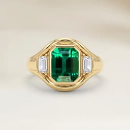 Anillo Moderno Esmeralda de Zambia Rectángulo de 1,71ct