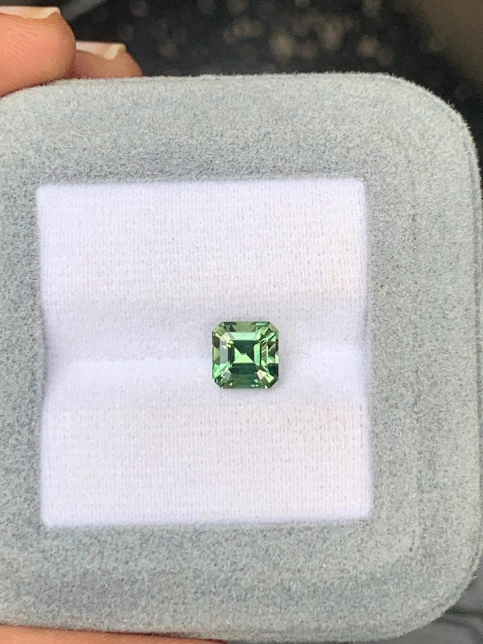 Zaffiro Teal Emerald Cut da 1,81ct