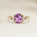 Ring Floral Rosa Saphir Oval 1,03 ct
