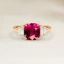 Art Deco Cushion Sapphire Ring 3.02ct