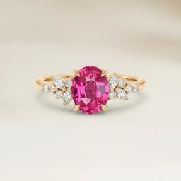 Ring Floral Spinell Rosa Oval 1,60 ct