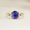 Anillo Floral Zafiro Violeta Ovalado de 2,49ct