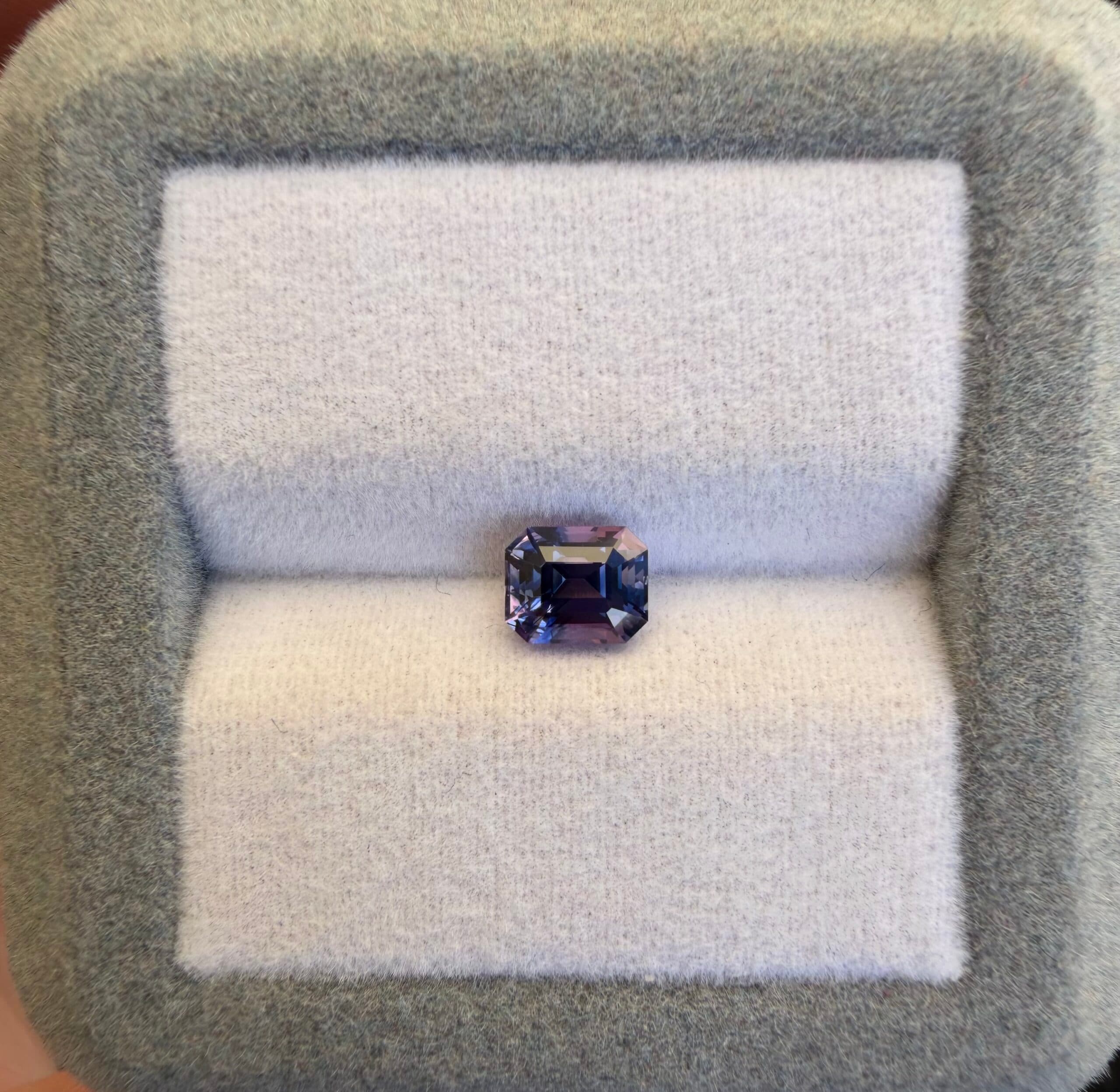 Saphir Bicolore Rectangle de 1,06ct
