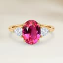 Ring Schulter-Set Rosé-Spinell Oval 1,59 ct
