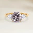 Ring mit Schultersteinen – Pinker Turmalin Rund 1,22 ct