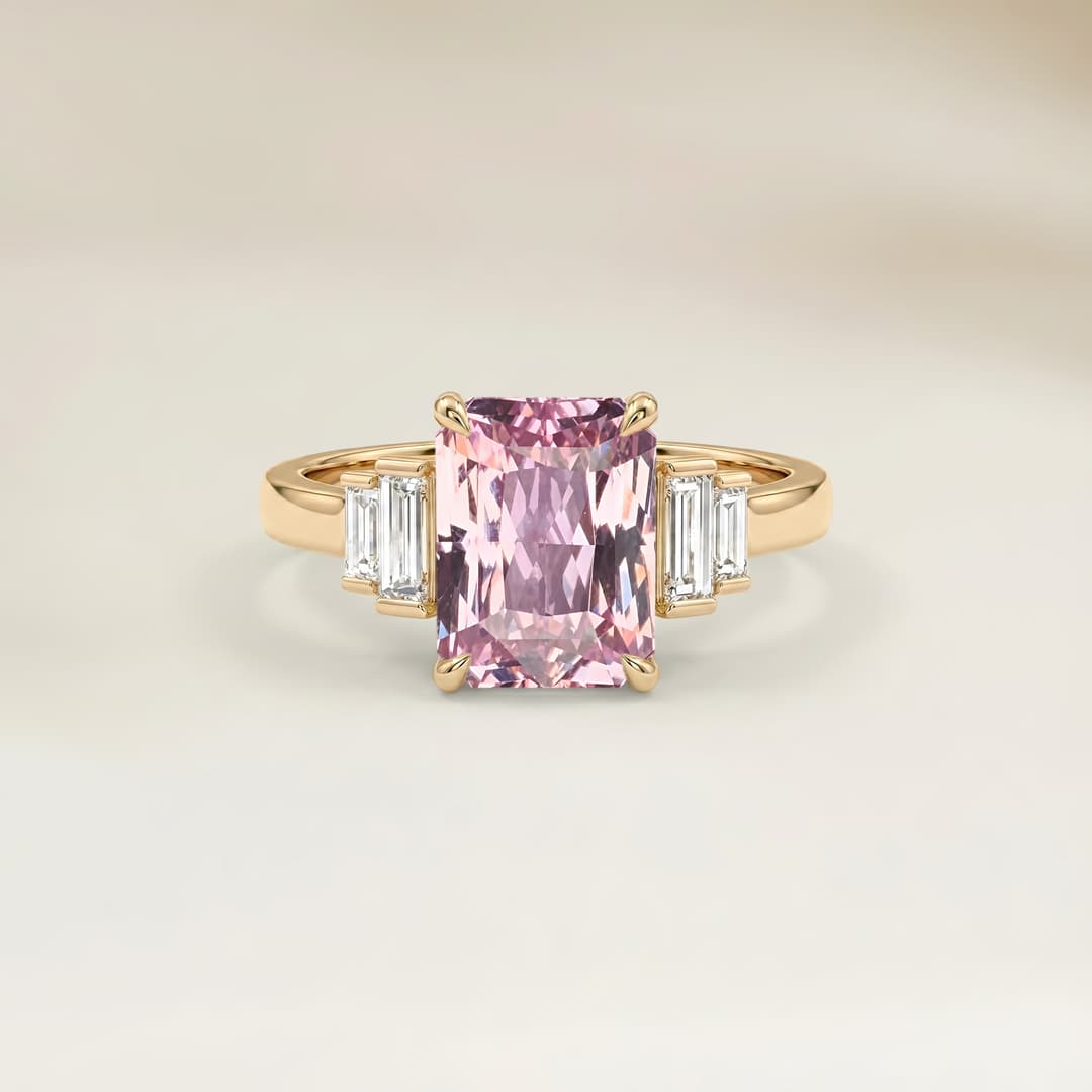 Bague Art Deco Saphir Rectangle de 1,09ct