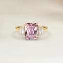 Art Deco Rectangle Sapphire Ring 1.09ct