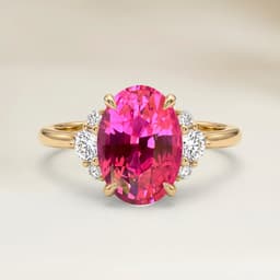 Anello con Spallina Spinello Rosa Ovale da 2,07ct