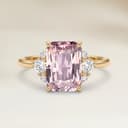 Ring Schulter-Fassung Saphir Rechteck 1,09 ct