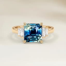 Anillo Art Deco Zafiro Rectángulo de 1,07ct