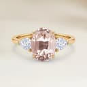 Shoulder-Set Ring Pink Tourmaline Oval 1.64ct