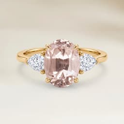 Anello Spalleggiato Tormalina Rosa Ovale da 1,64ct