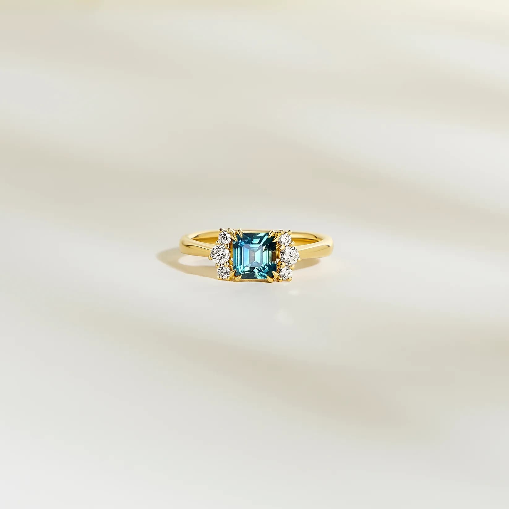 Teal Sapphire Ring • 1.24ct