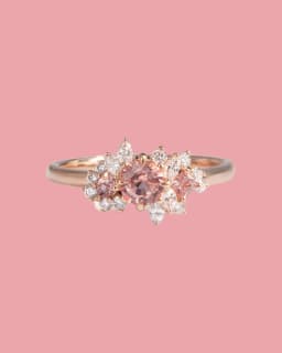 Bagues de fiançailles Saphir Padparadscha