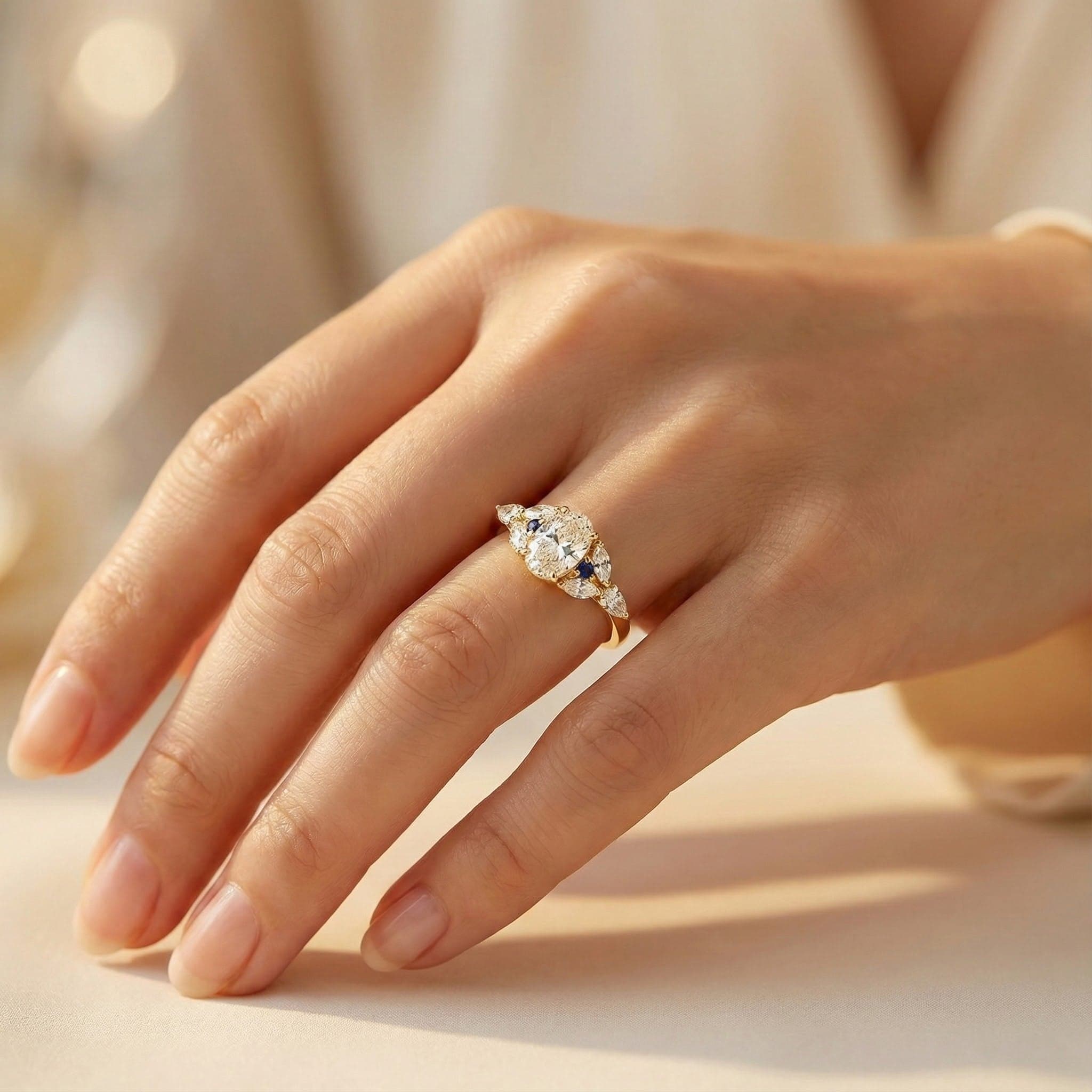 Bague de fiançailles avec diamants