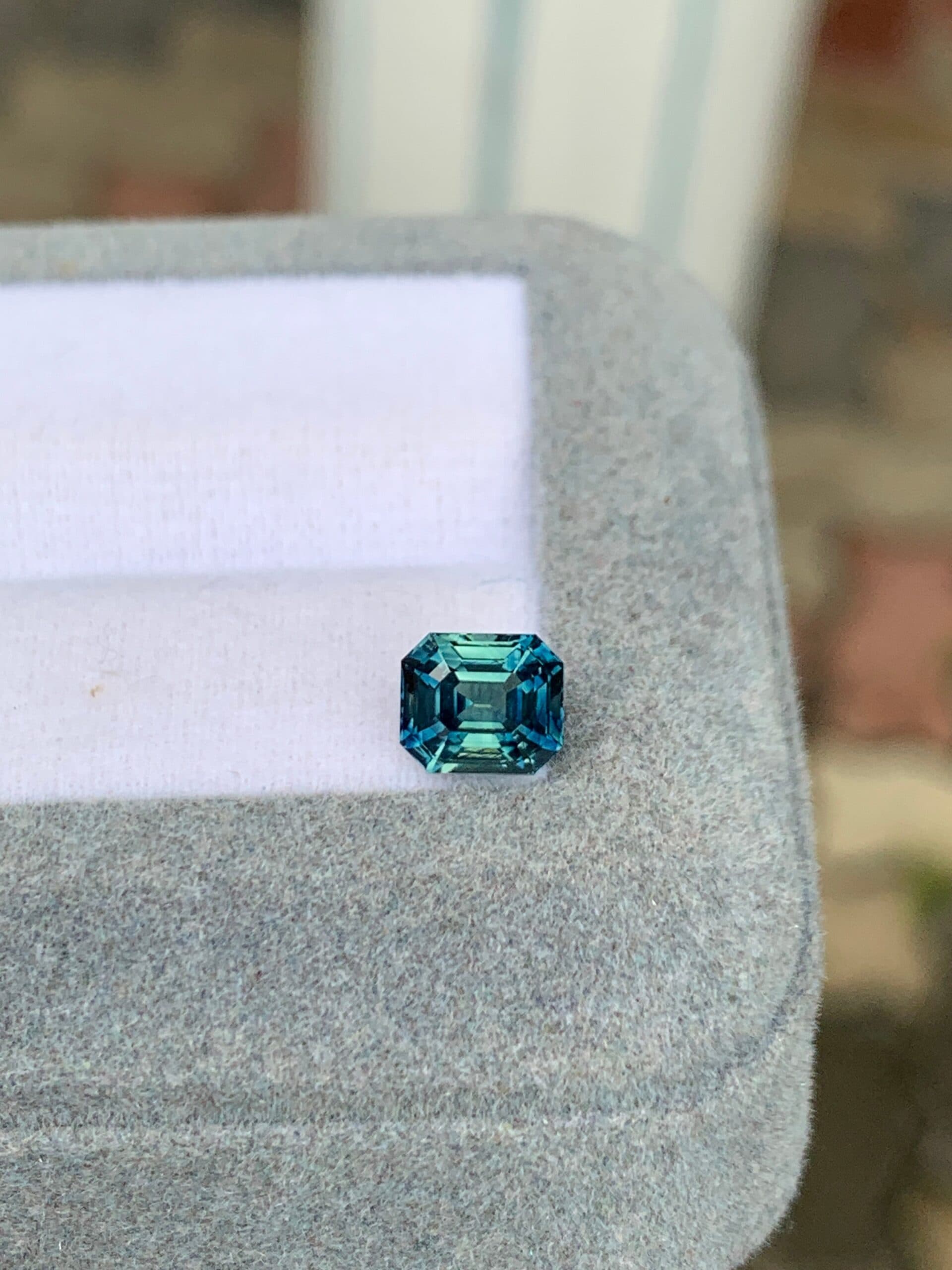 Teal Sapphire Rectangle 1.57ct — Sri Lanka