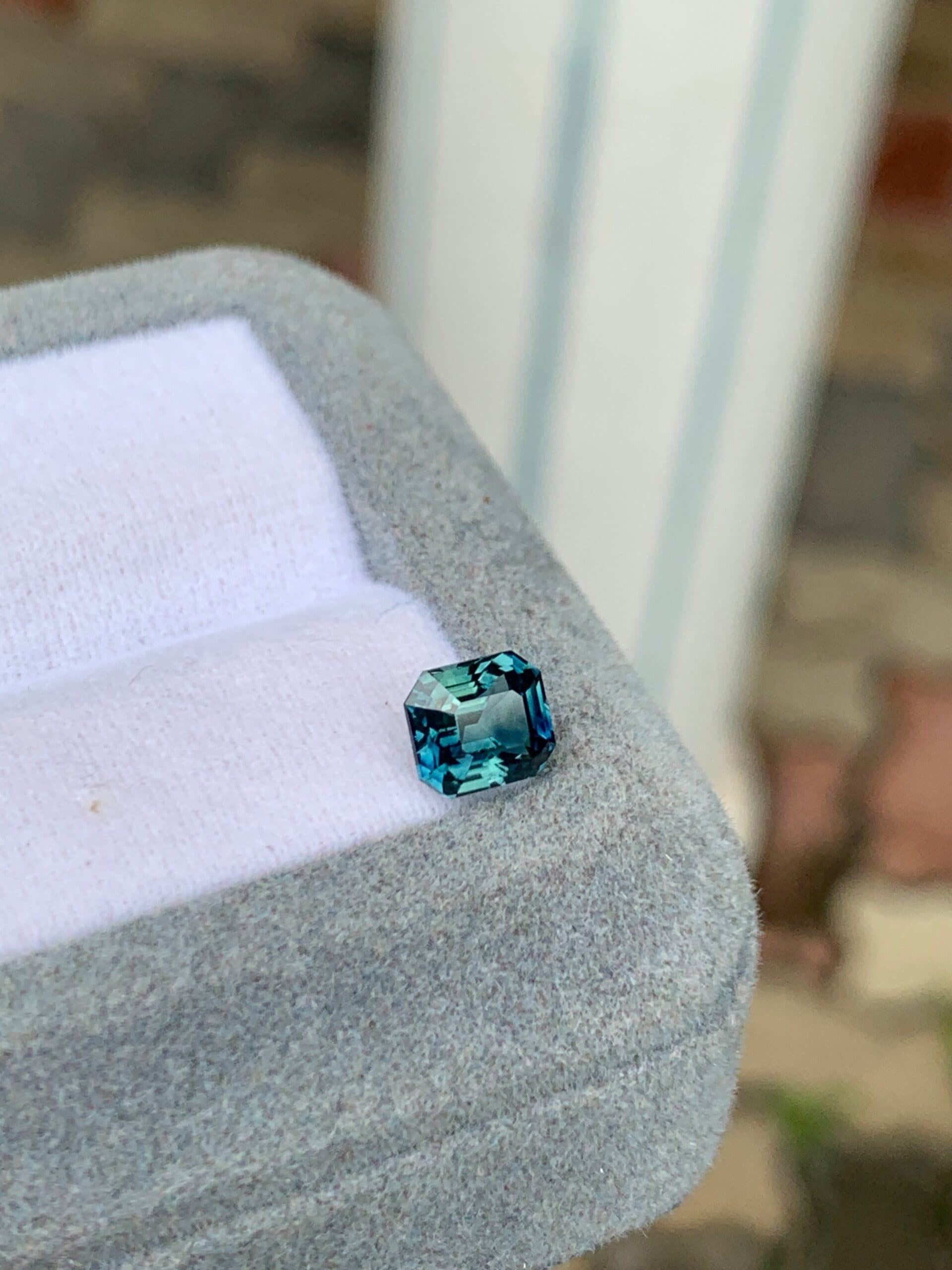 Teal Sapphire Rectangle 1.57ct — Sri Lanka