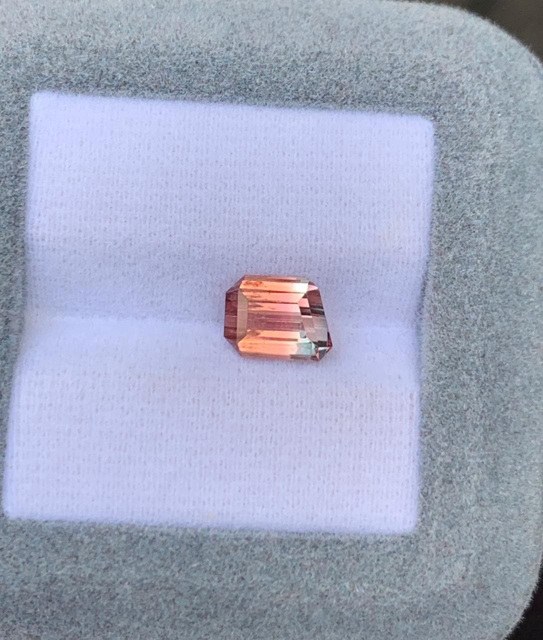 Bi-Color Tourmaline Rectangle 1.90ct