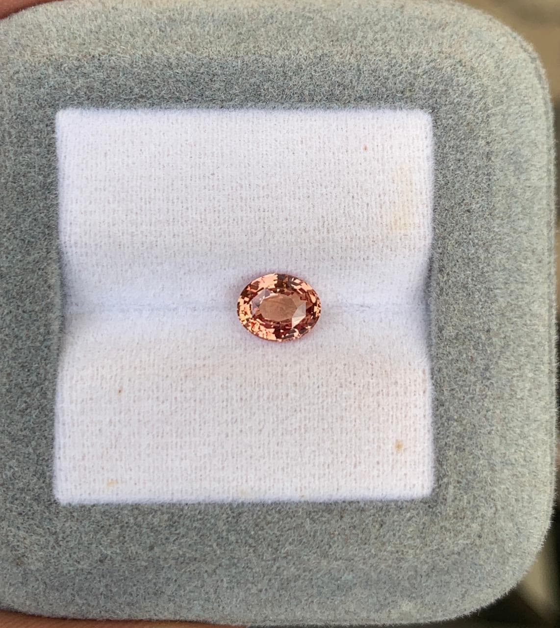Safira Padparadscha Oval de 1,13ct — Sem Aquecimento