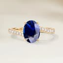 Oval Blue Sapphire Solitaire Ring, 1.26ct