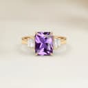 Bague Art Deco Saphir Violet Radiant de 1,60ct