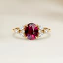Floral Mozambique Ruby Oval Ring, 1.50ct