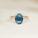Oval Teal Sapphire Solitaire Ring, 2.01ct