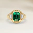 Modern Ring Zambian Emerald Rectangle 1.71ct