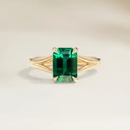 Solitaire Ring Smaragd aus Sambia Rechteckig 1,71ct