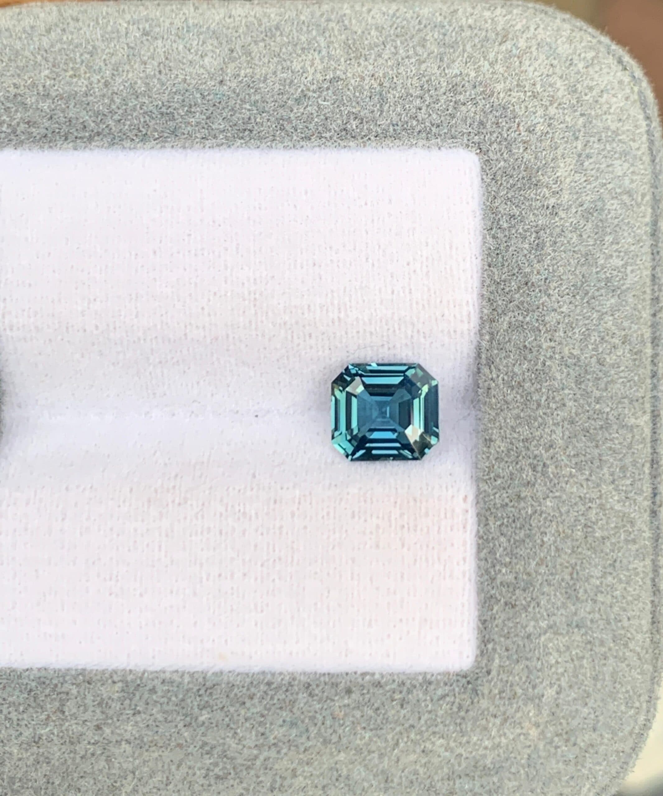 Teal Sapphire Emerald Cut 1.53ct