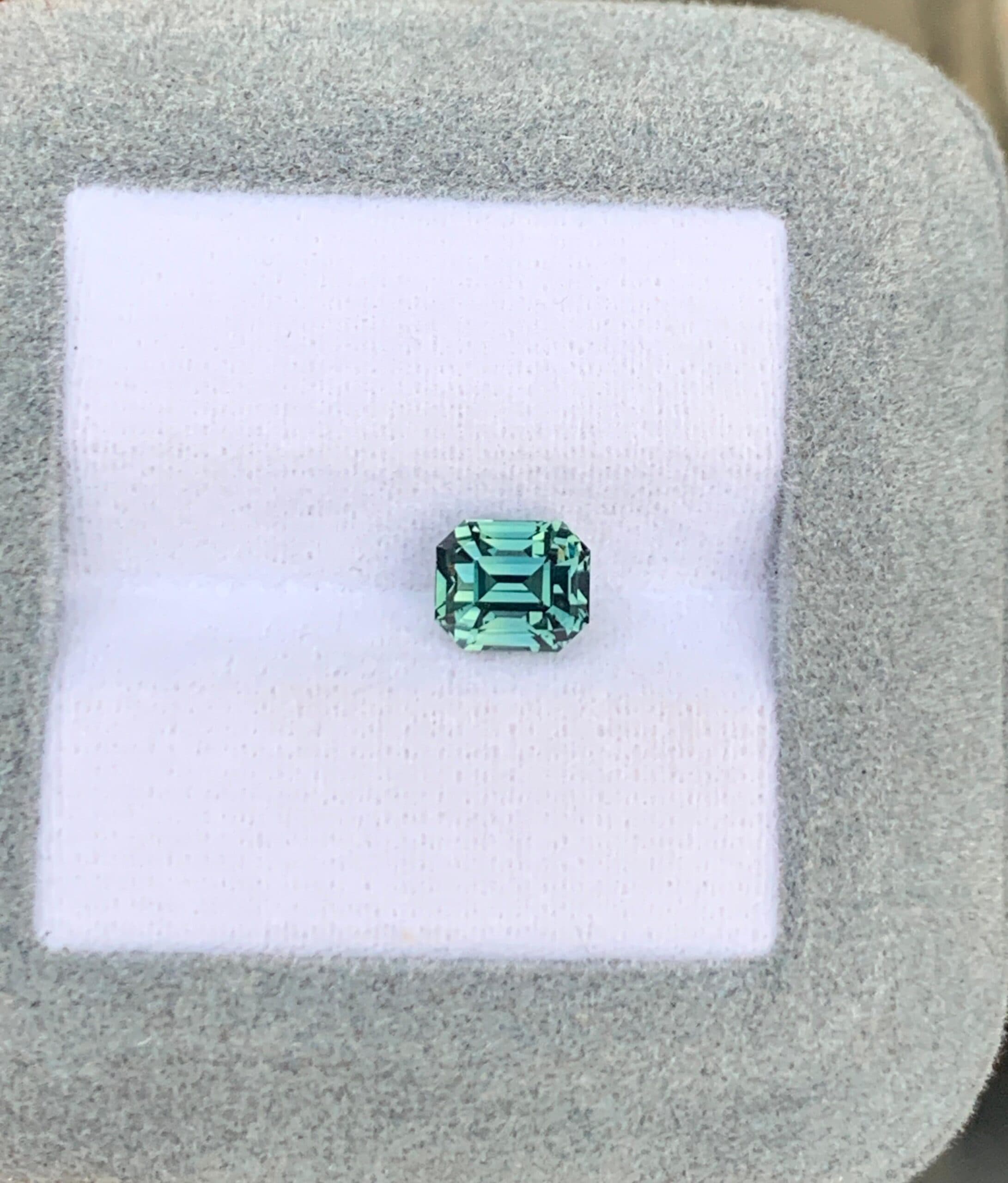 2.03ct Teal Sapphire Emerald Cut
