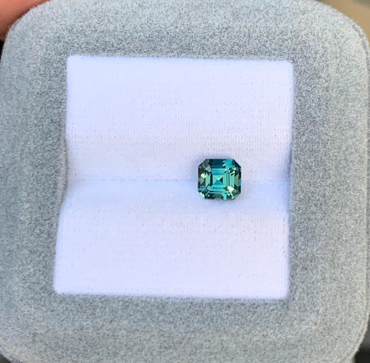 Teal Sapphire Emerald Cut 1.28ct