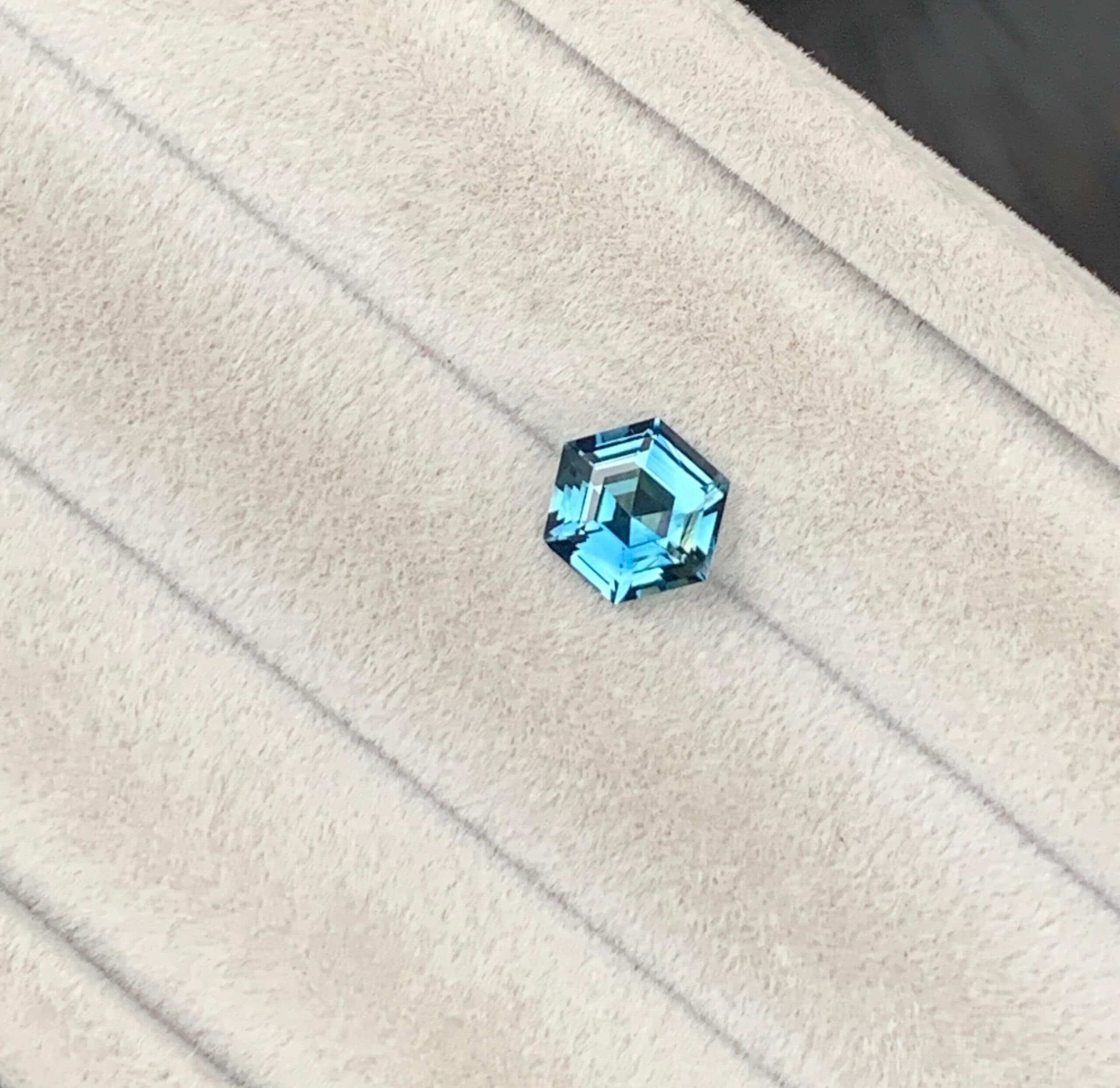 Fancy Teal Sapphire of 1.54ct