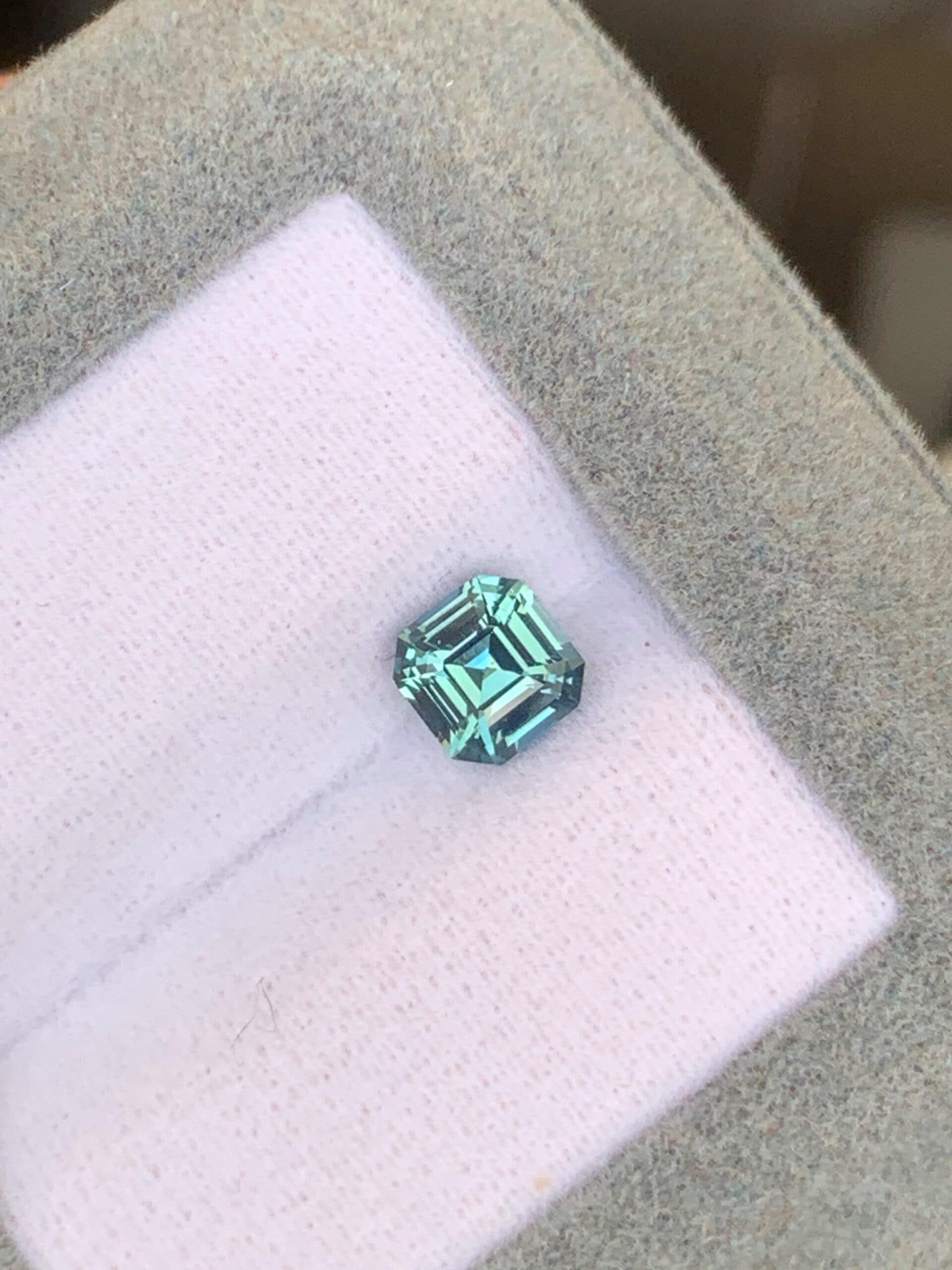 Teal Sapphire Emerald Cut 1.20ct