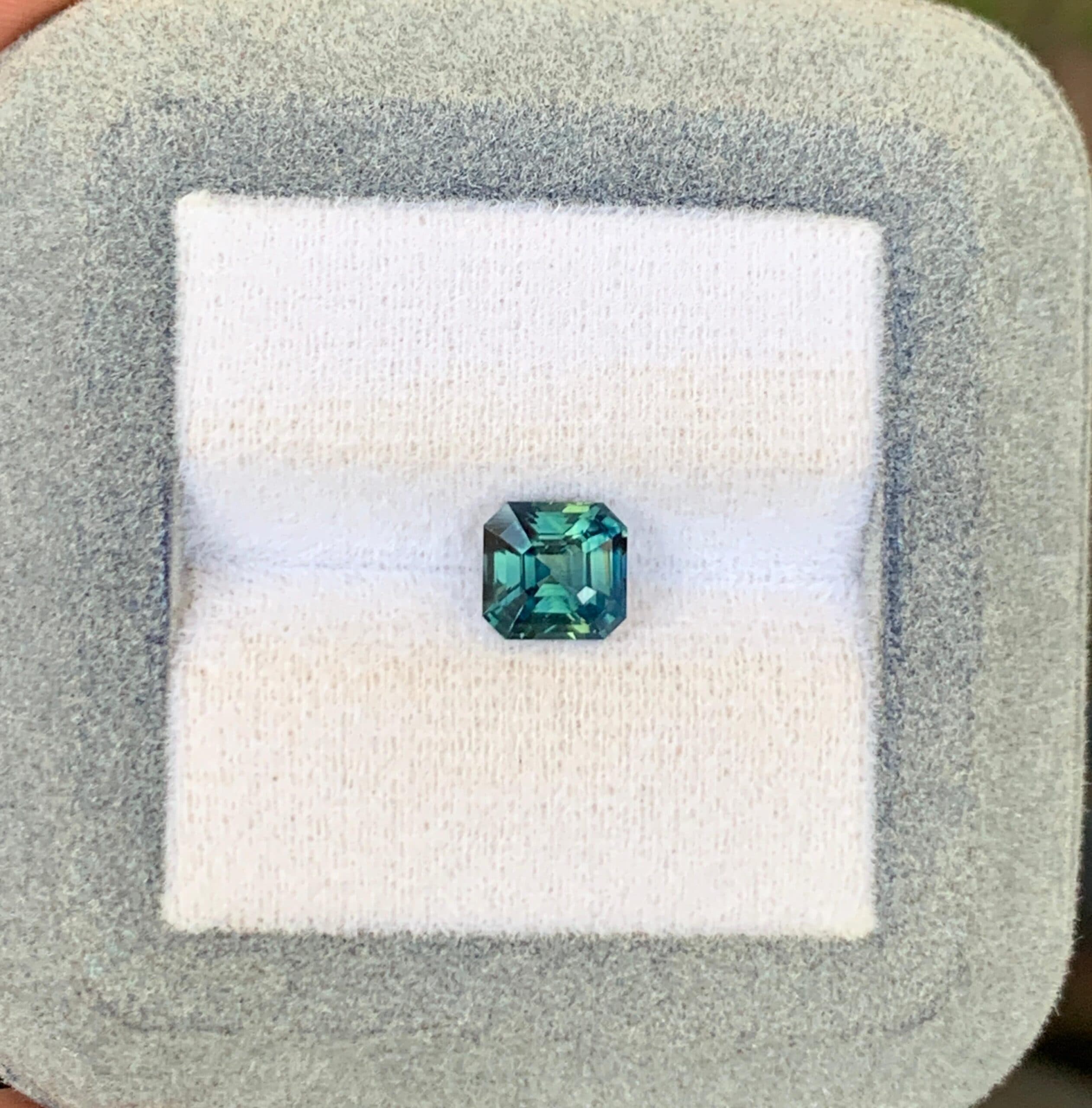 Teal Sapphire Emerald Cut 1.56ct