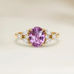 Ring Floral Rosa Saphir Oval 1,03 ct