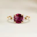 Floral Oval Ruby Ring 1.02ct