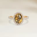 Vintage Bicolour Oval Sapphire Ring 2.15ct