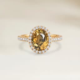 Vintage-Ring Bicolor-Saphir Oval 2,15ct